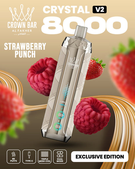 CROWN BAR CRYSTAL V2 - Strawberry Punch